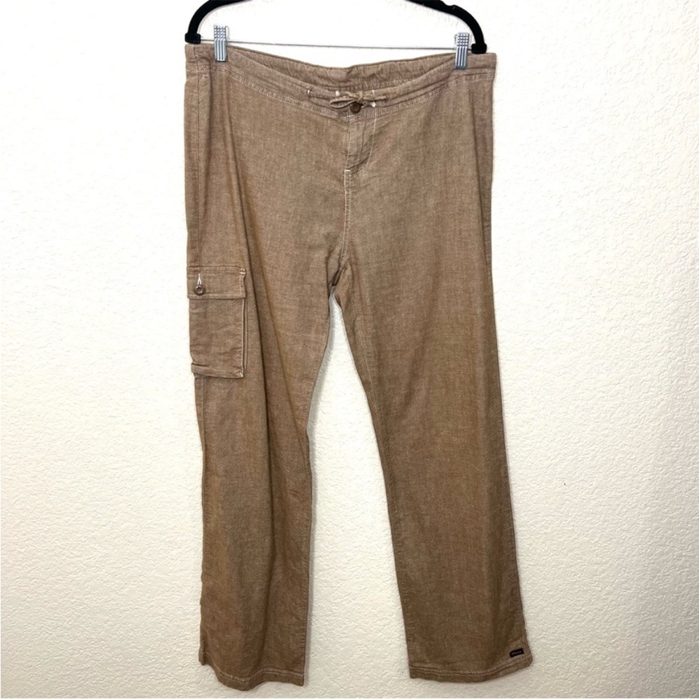 Women’s Casual Drawstring Cargo Pants - Brown
